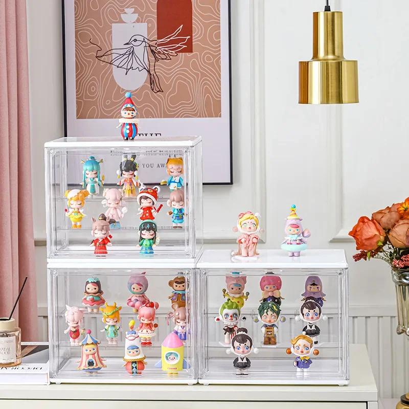 Прозрачный акриловый витринный шкаф для сортировки ювелирных изделий, глухая коробка для хранения, витрина для хранения, акриловая витрина для кукол для модели автомобиля