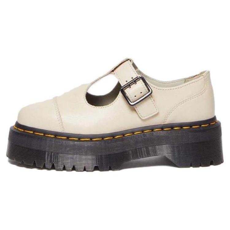 (WMNS) Dr. Martens Bethan Pisa Leather Platform Mary Jane 'Parchment Beige' Women's 30617292