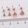 2Pcs Medical Titanium Steel Zircon Ear Studs Korean Girls Men's Diamond Earrings Fashion Ear Bone Studs