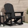 VidaXL Black Adirondack Rocking Chair Durable Outdoor Furniture In Synthetic Plastic Relaxation 73.5X92X90 Cm Seats 42006627