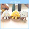 Toast Bread Plush Character Stuffed Doll Keychain For Bookbags And Collectors