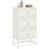 Vidaxl Szafka, Biała, 68,5X38,5X123,5 Cm, Stal
