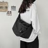 Ins Dark Tide Crossbody Bag: Unisex Large-Capacity Sports Shoulder Bag, Casual Schoolbag with Hong Kong Workwear Style.