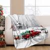 Winter Snow Truck Christmas Blanket Blanket Decoration Soft Comfortable Flannel Blanket Sofa Bed Decoration Blanket