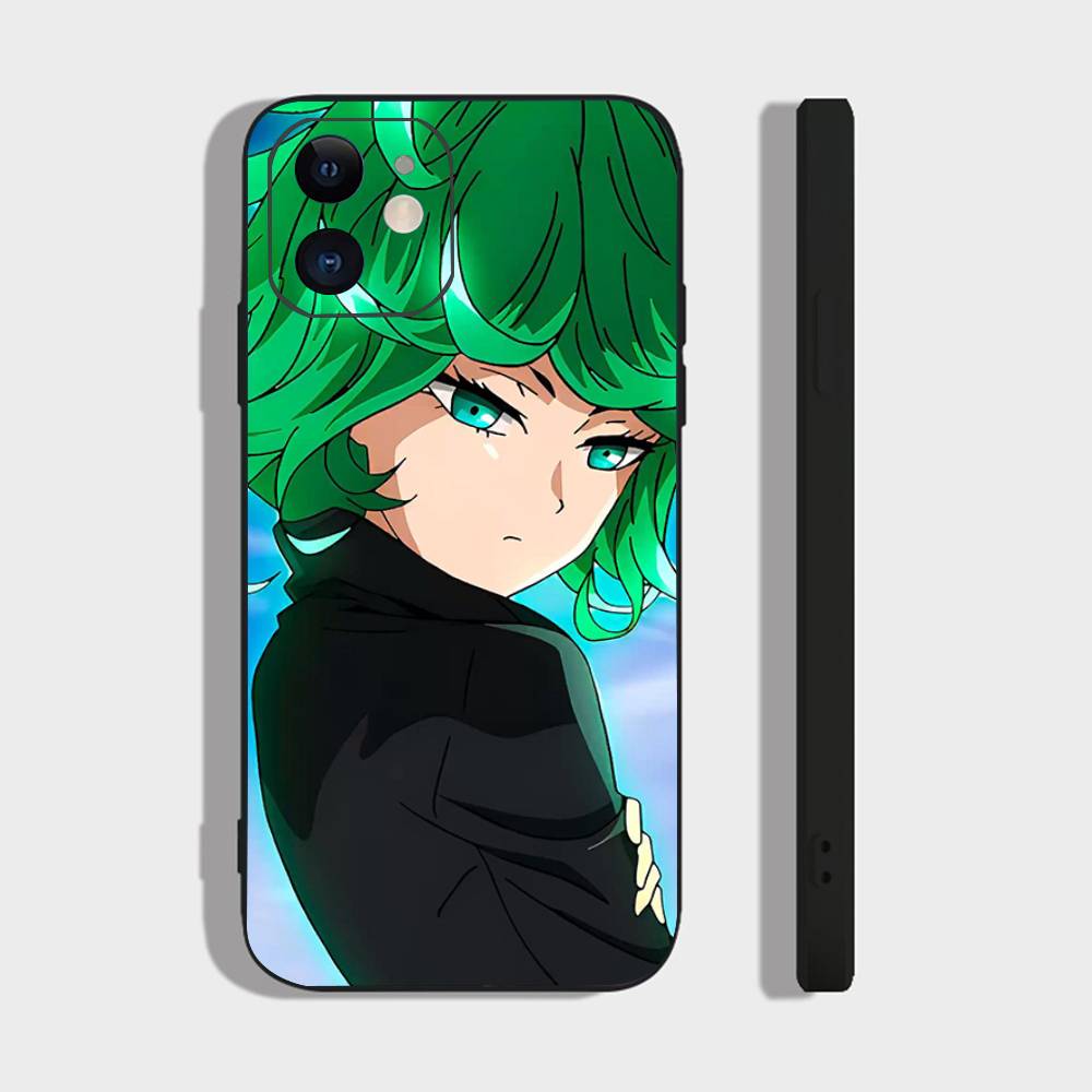 Чехол для телефона Anime One Punch Man Senritsu No Tatsumaki для iPhone 17 Air 16 15 14 13 Pro Max 11 12 Черный силиконовый чехол