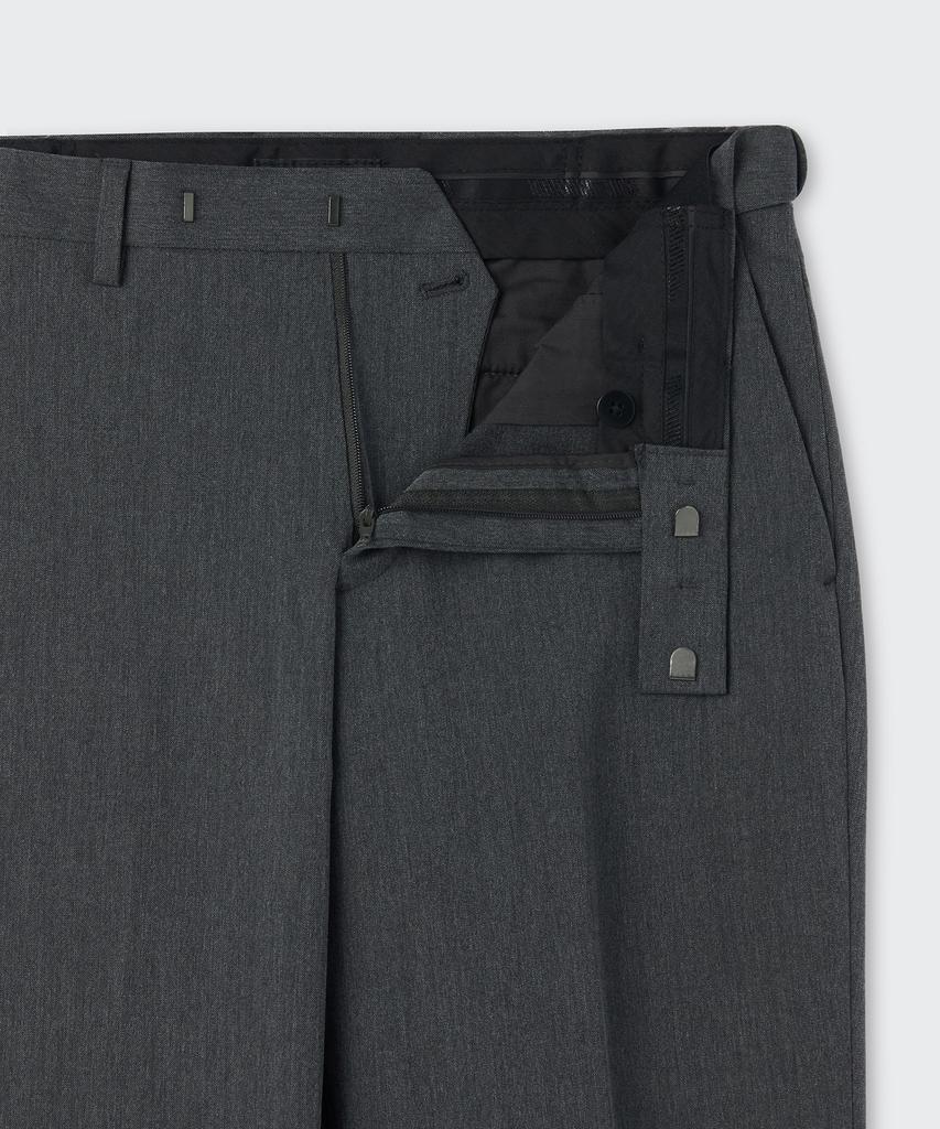 MUSINSA STANDARD Relaxed Tapered Hidden Banding Crop Slacks [Medium Gray]