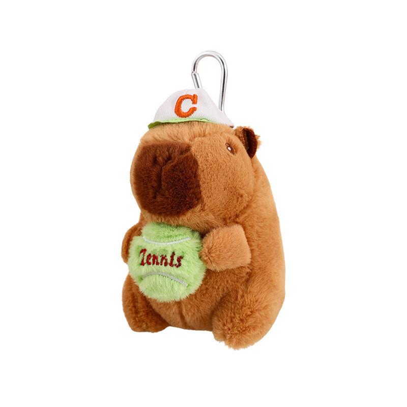 Adorable Plush Sports Capybara Keychain Cute Cartoon Key Accessories For Gifts