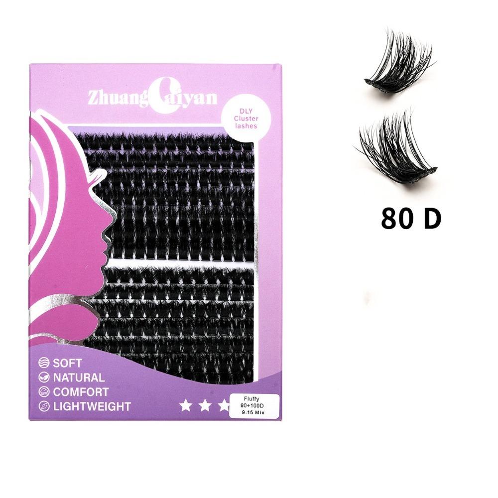30P/60P/80P/100P Fluffy False Eyelashes Segmented Eyelashes Bundles  Grafting Lashes
