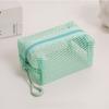 Large Capacity Lipstick Key Storage Pouch Mesh Zipper Coin Purse Portable Cosmetic Bag