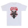Новая футболка с коротким рукавом для мужчин «Maybe Today Satan I Satanic Baphomet Goat Vintage» — роскошная вещь как для мужчин, так и для женщин. Топ Y2k.