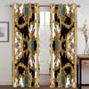 3D Modern Luxury Brand Design Baroque Black Gold 2 Pieces Thin Shading Window Curtain For Living Room Bedroom Decor Rod Pocket