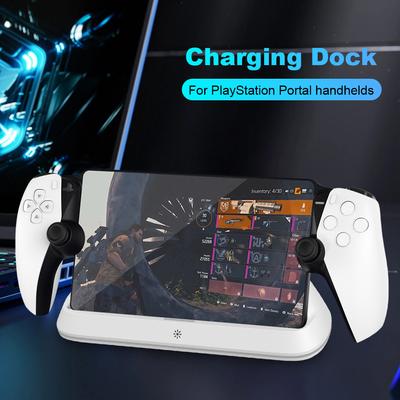 Подставка-зарядка для консоли с адаптером Type-C, 7 режимов RGB-подсветки для PlayStation Portal для PS5 Portal Remote Player