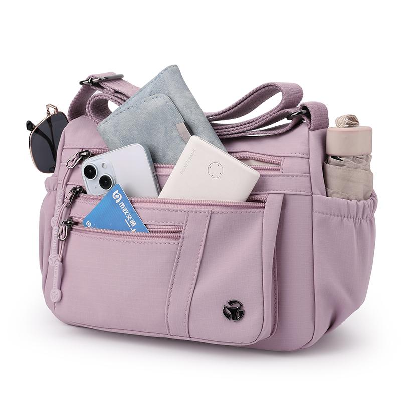 Женская маленькая квадратная сумка, большая вместительная сумка через плечо, сумка для мам среднего возраста, дорожная нейлоновая сумка через плечо