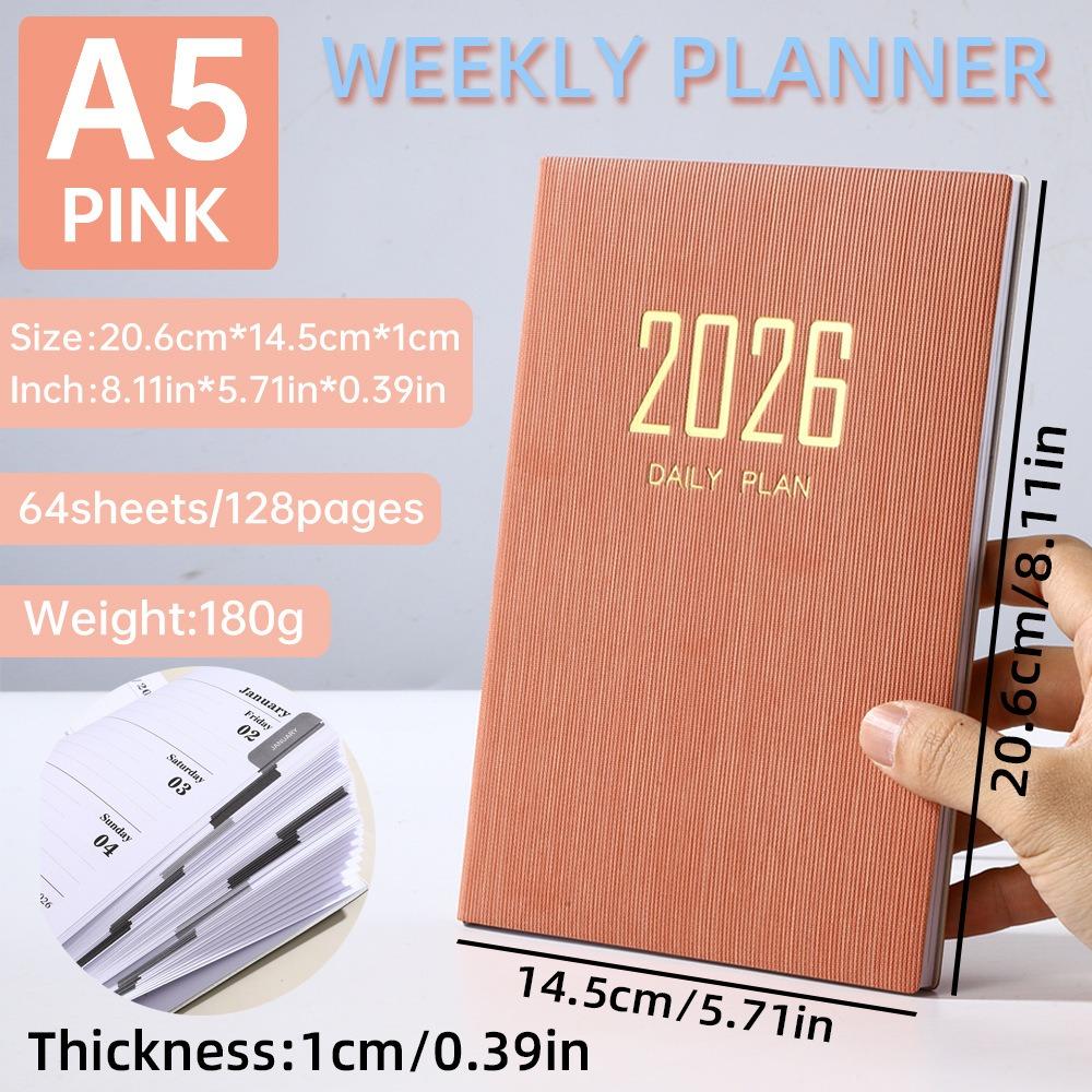 English Appointment Books with Calendar Diary Weekly Planner New To Do List Notepad School Office