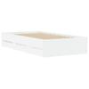 Bed Frame with Drawers White 90x200 cm Particleboard