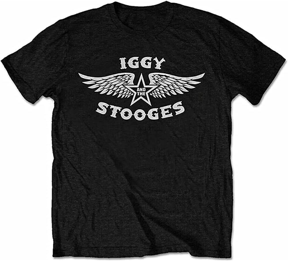 Ig Pop & The Stoos Mens Wings Cotton Men T Shirt Soft Cotton License