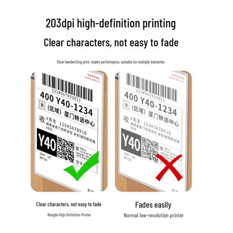 Rongda Portable Bluetooth Thermal Label Printer CN plug (adapter included)