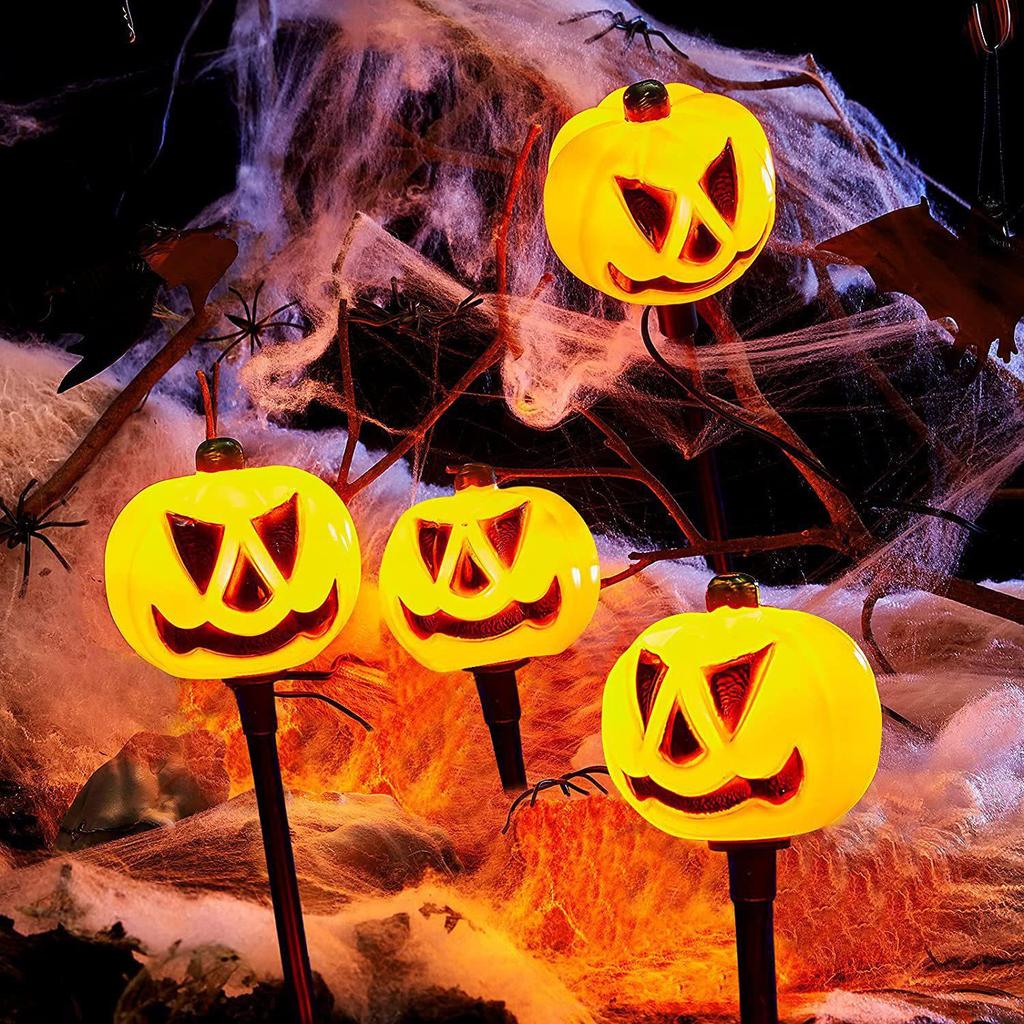 Solar LED Halloween Pumpkin Lantern for Outdoor Garden - Waterproof Decoration