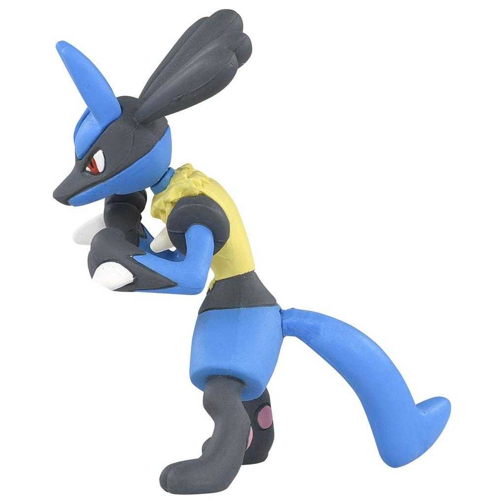 Takara Tomy Moncolle Figure Ages 4 and Meets Toy Safety ST Mark Certified "Pokémon MS-10 Lucario" Pokémon Toy, Up, Standards,