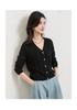 Spring 2025 New Solid Color Knitted Hollow Cardigan