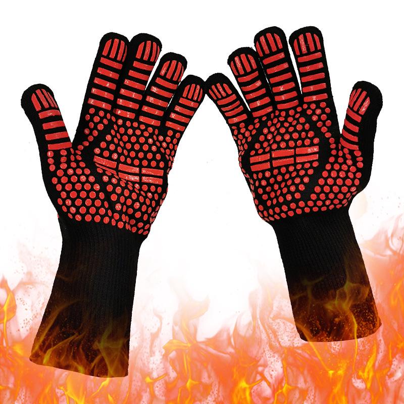 Heat-Resistant BBQ Gloves - Anti-Scald & Insulated for Oven, Grill, and Microwave Use