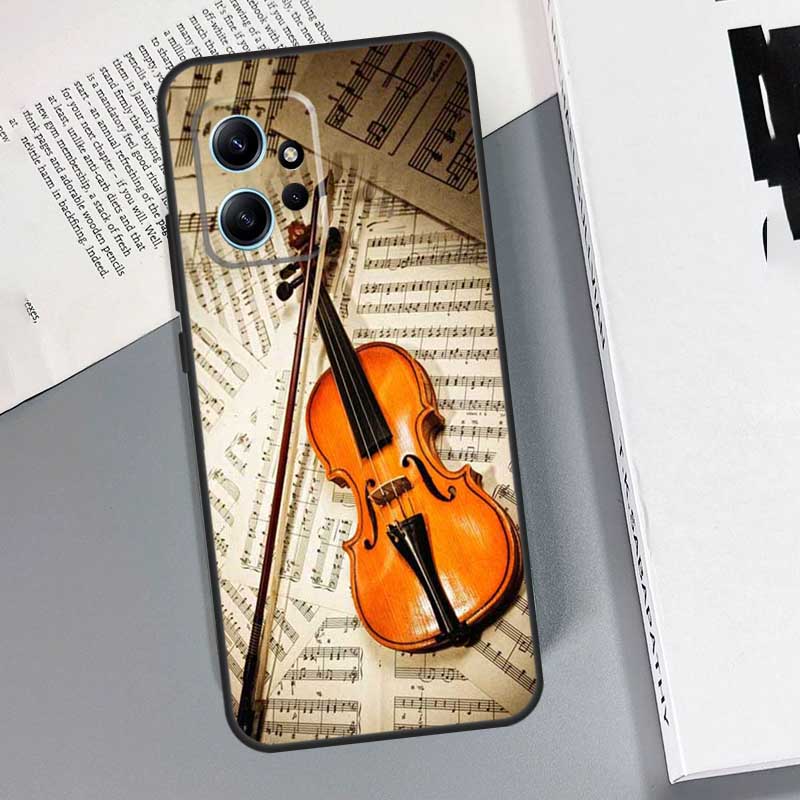 Элегантный Чехол-футляр для нот и смычка скрипки Для Xiaomi Redmi Note 14 Pro 10 11 12 13 15 Pro Чехол Для Redmi 15 13C 12C 10C 14C 15C