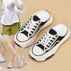 Spring New Korean Bag Head Half Slippers Women Ins Students' Street Shot Canvas Shoes Women's Platform Sandals Women