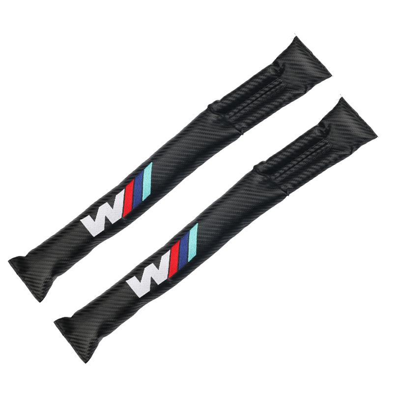 TLOO9 2pcs Carbon Fiber Car Interior Seat Gap Plug Filler Pad For BMW M X1 X3 X5 X6 X7 1 3 4 5 6 7 Series E36 E39 E46 E60 E90 F20 F40