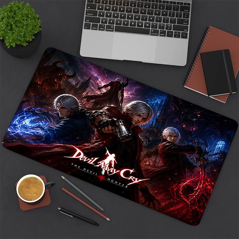 1 шт. Devil May Cry Ад Данте Игровой коврик для мыши Клавиатура Настольный коврик Нескользящая Резиновая заблокированная кромка Водонепроницаемый Коврик для мыши Компьютерный для Офиса Домашний Декор S122