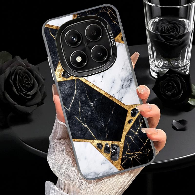 Ударопрочный чехол для телефона с геометрическим мраморным узором для Xiaomi Redmi Note 15 14 13 12 Pro Plus 11 11S 11T 5G, защитный чехол от падения Fundas
