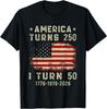 Смешная футболка на 50-летие: Америка празднует 250 лет, мне 50. 1976