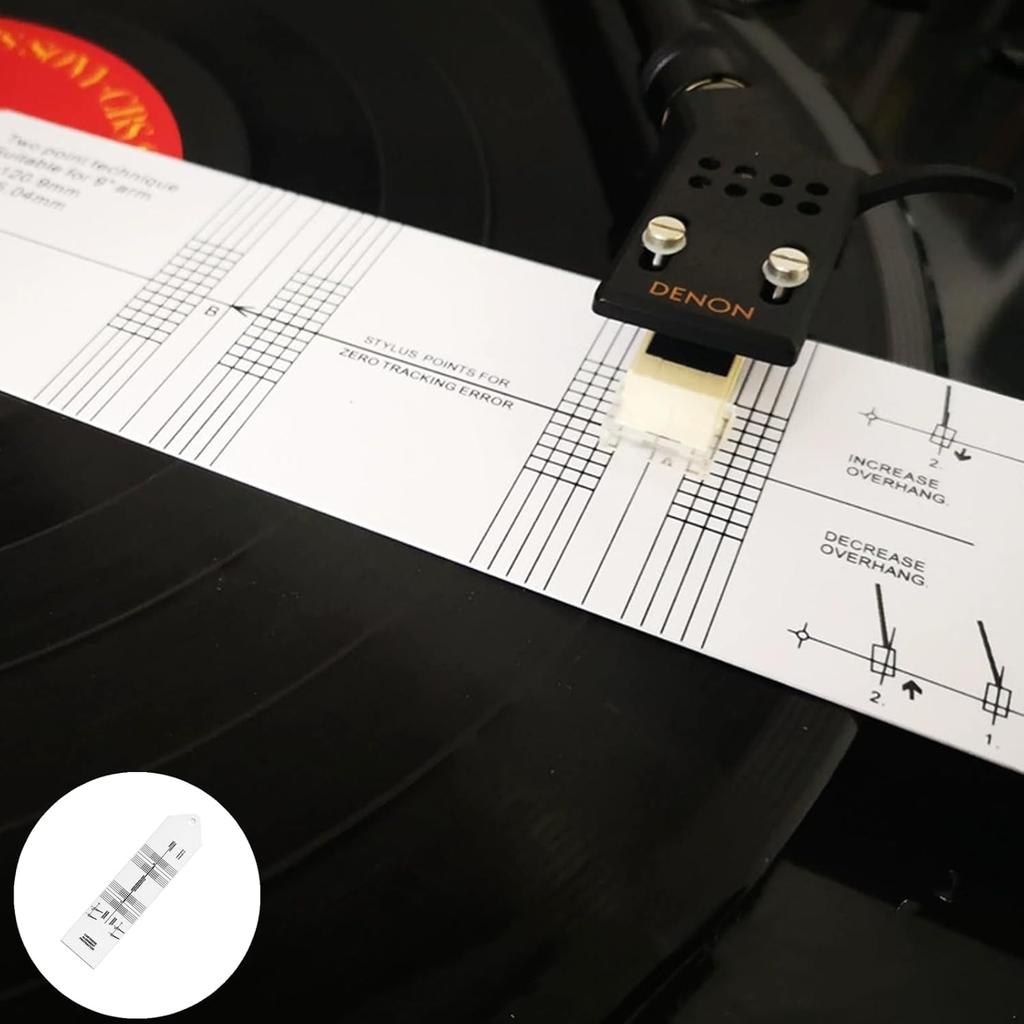 Turntable Phono Cartridge Stylus Alignment Protractor Tool Precisions Vinyls Record Player Cartridge Alignment Protractors Tool for Vinyl Record