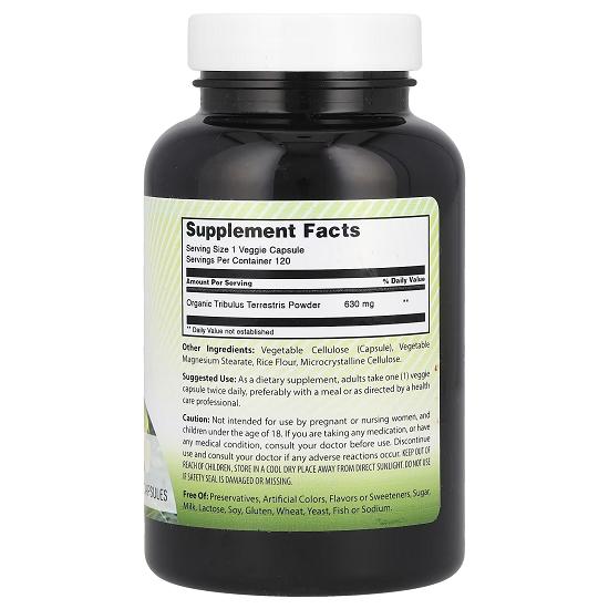 Tribulus, 630 Mg, 120 Veggie Capsules