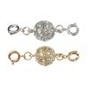2 Sets Magnetic Lobster Clasps Kit, Rhinestone Ball Clasps, Perfect for Jewelry Necklace