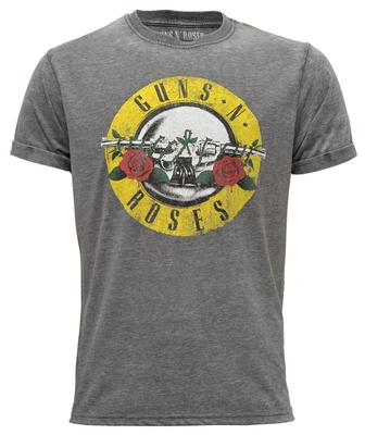 Футболка Guns N' Roses Классический Логотип Выгоревший Серый Новая Официальная Маленькая
