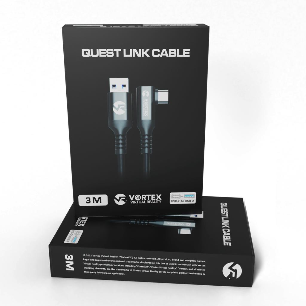 3m cable from VortexVR USB-A to Meta Quest Link | to Quest 3S Quest 3 Quest 2
