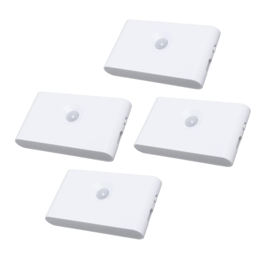 4PCS LED Motion Sensor Night Light 2700K Type C Rechargeable Magnetic Double Side Lighting Motion