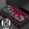 Для iPhone 17 Pro Max Чехол Цветной Масляная Живопись Узор с Розами Магнитный Для Magsafe Мягкий Чехол Для iPhone 16 15 14 13 Pro Max 17E 16E