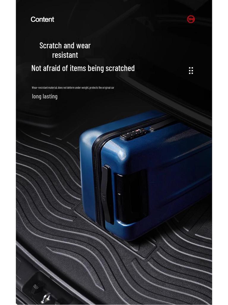 Jetta VS8 TPE Waterproof Trunk Mat - Car Interior Accessory