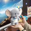Hat Cute Sleeping Bow Cartoon Elephant Plush Toy Pendant For Bag Decoration