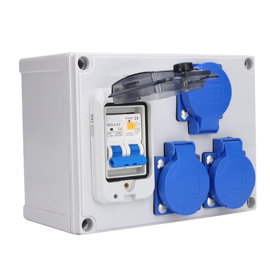 Настенная розетка двойная немецкая силовая розетка коробка розетка 200?250 В с УЗО 230 В 40 А 1P+N