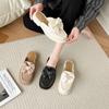 Полутапочки, женская верхняя одежда, обувь для ленивых с квадратным носком, женские повседневные сандалии на плоской платформе, новая модель на одну ногу