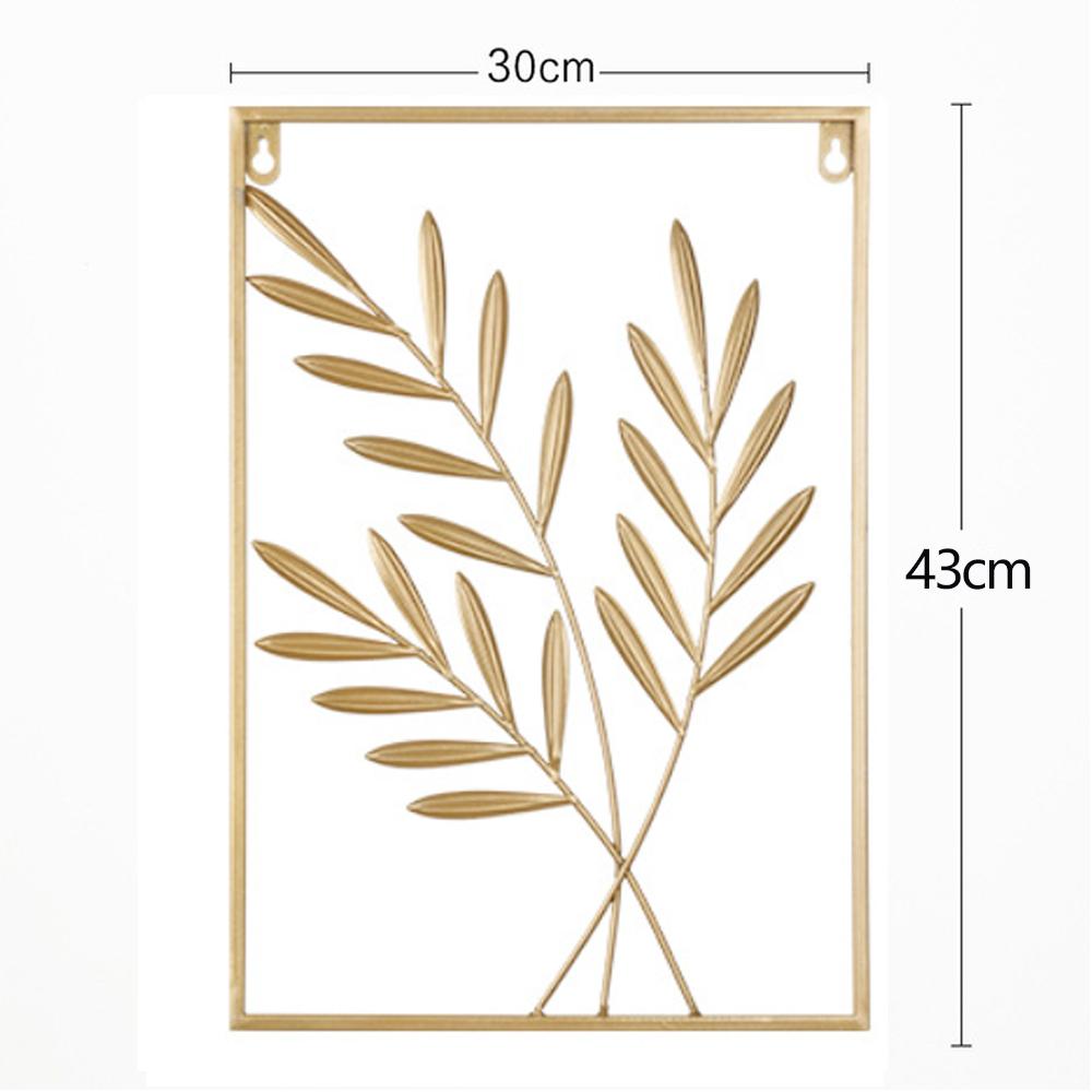 Nordic Metal Leaf Iron Wall Hanging Decor Plant Ginkgo Palm Maple Leaves Wall Pendant Mural Living Room Bedroom Home Decoration