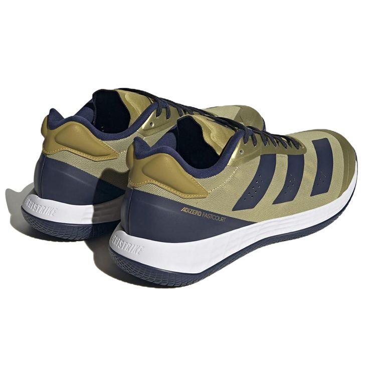 Adidas Adizero Fastcourt Comfortable Trendy Non-Slip Durable Lightweight Low-Top Volleyball Shoes Unisex Sneakers Black Gold HP4309