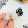 Decorative Hair Clips for Festivals Halloween Skeleton Hand Claw Clip Women, Mini Gothic Clip, Acrylic Skull Accessory with Sequins Thick and