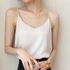 Sexy Strap Crop Top Women Halter V Neck Basic White Black Cami Sleeveless Satin Tube Tank Tops Women'S Summer Y2K Camisole