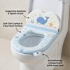 Cartoon Toilet Seat Protector with backrest Toilet Seat Cushion Toilet Seat Cover  Home