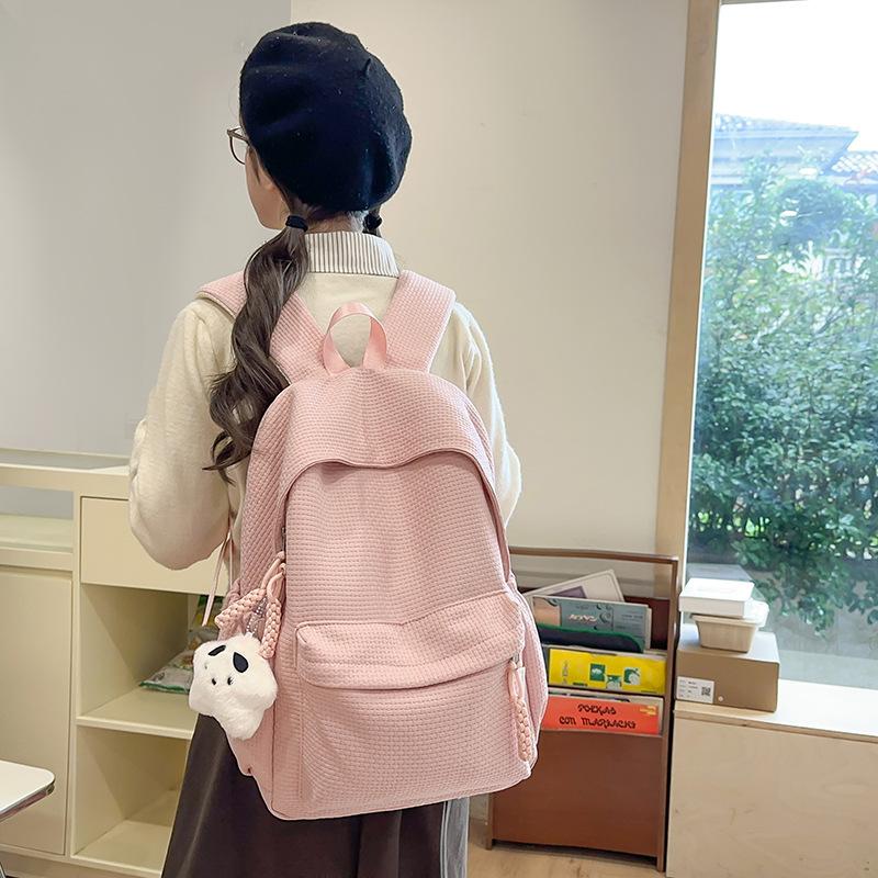 Schoolbag high-value schoolbag female college student Korean version niche high school backpack simple and versatile junior high school student
