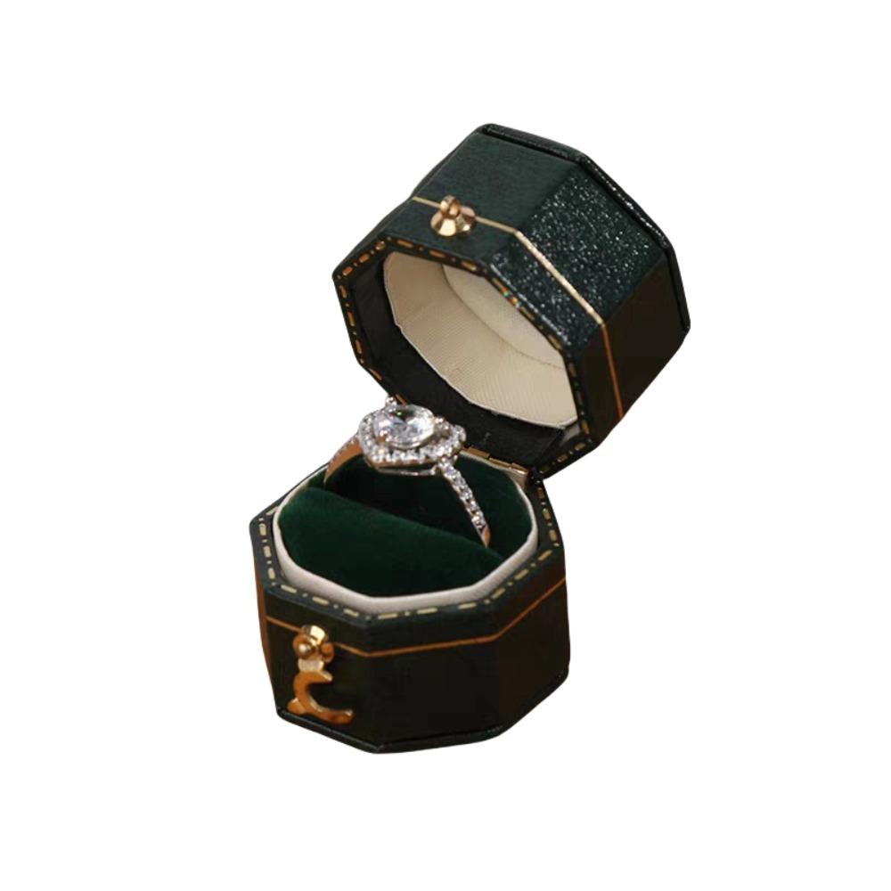 Exquisite Engagement Ring Box Display Holder Jewelry Storage Box Small Ring Bearer Box  Unisex