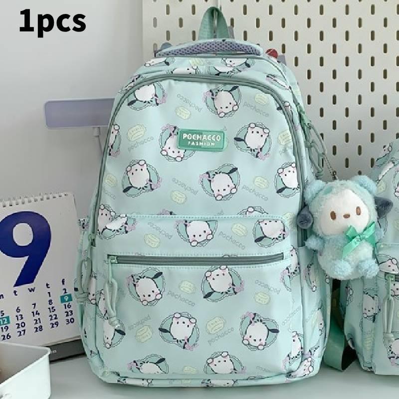 Anime Style Waterproof Nylon Backpack With Expansion For School College Students Special Characters Included